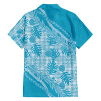 Hawaii Breadfruit Palaka Family Matching Off Shoulder Short Dress and Hawaiian Shirt Polu Maile Lei - Polynesian Pride