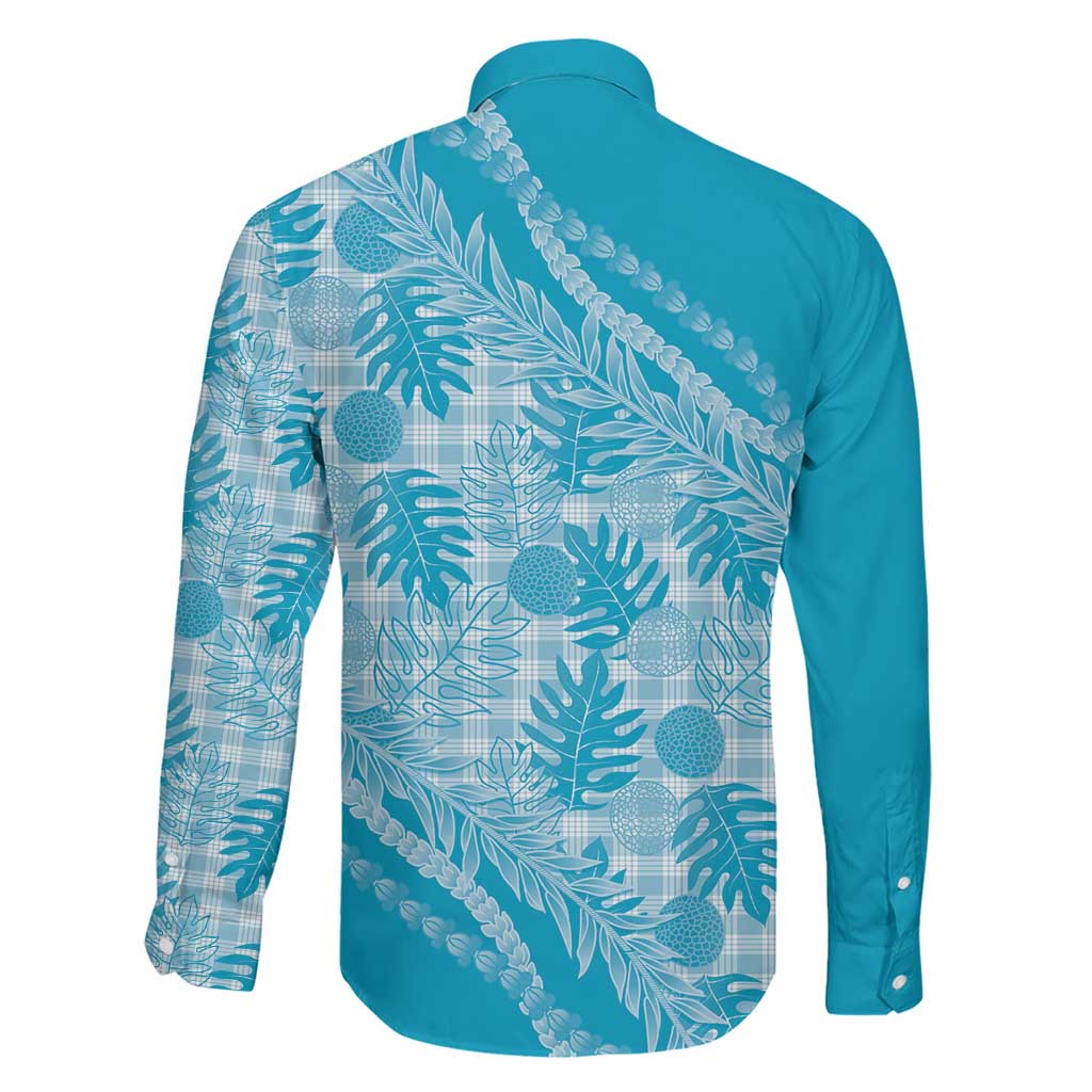 Hawaii Breadfruit Palaka Family Matching Puletasi and Hawaiian Shirt Polu Maile Lei LT9 - Polynesian Pride