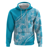 Hawaii Breadfruit Palaka Hoodie Polu Maile Lei - Polynesian Pride