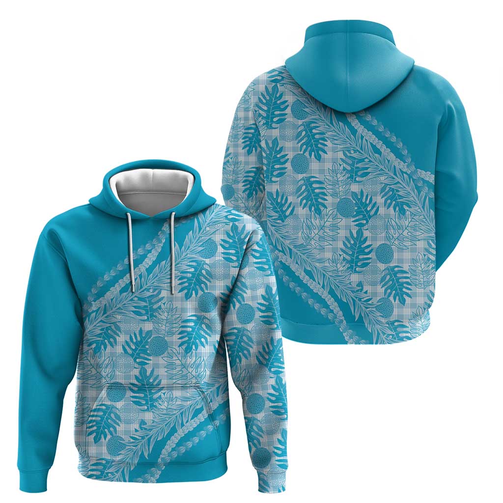 Hawaii Breadfruit Palaka Hoodie Polu Maile Lei - Polynesian Pride