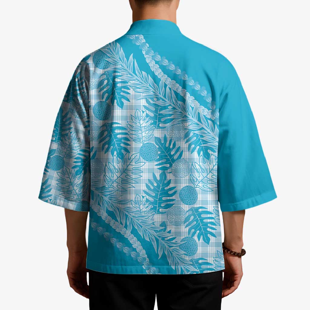 Hawaii Breadfruit Palaka Kimono Polu Maile Lei - Polynesian Pride