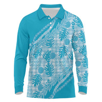Hawaii Breadfruit Palaka Long Sleeve Polo Shirt Polu Maile Lei - Polynesian Pride