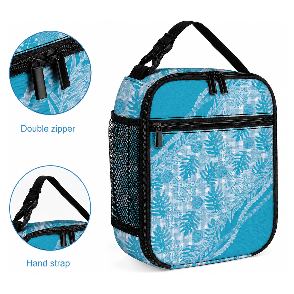 Hawaii Breadfruit Palaka Lunch Bag Polu Maile Lei LT9 - Polynesian Pride