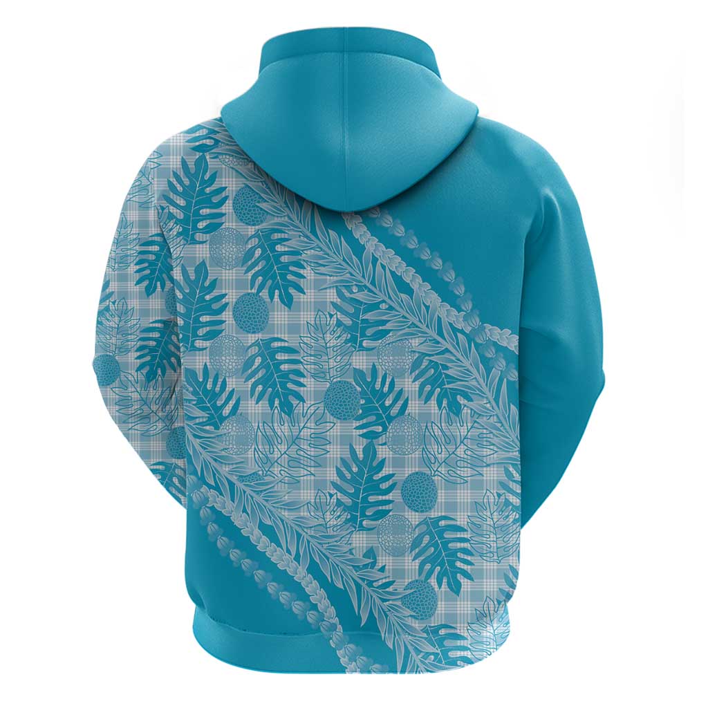 Hawaii Breadfruit Palaka Zip Hoodie Polu Maile Lei - Polynesian Pride