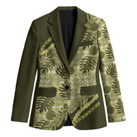 Hawaii Breadfruit Palaka Blazer Omaomao Maile Lei LT9 Unisex Green - Polynesian Pride