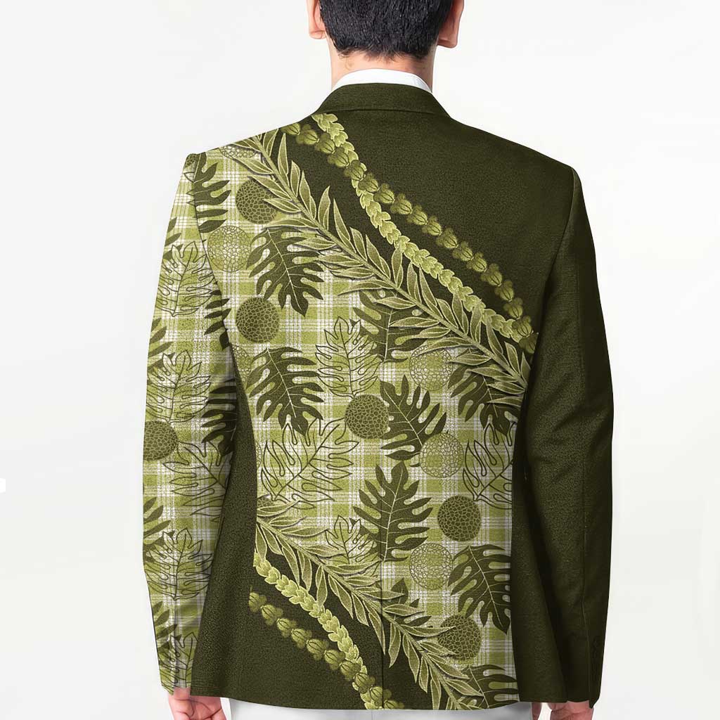 Hawaii Breadfruit Palaka Blazer Omaomao Maile Lei LT9 - Polynesian Pride