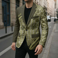 Hawaii Breadfruit Palaka Blazer Omaomao Maile Lei LT9 - Polynesian Pride