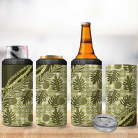 Hawaii Breadfruit Palaka 4 in 1 Can Cooler Tumbler Omaomao Maile Lei - Polynesian Pride