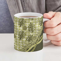 Hawaii Breadfruit Palaka Ceramic Mug Omaomao Maile Lei - Polynesian Pride