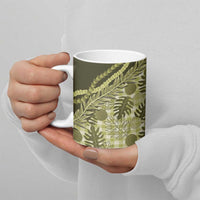 Hawaii Breadfruit Palaka Ceramic Mug Omaomao Maile Lei - Polynesian Pride