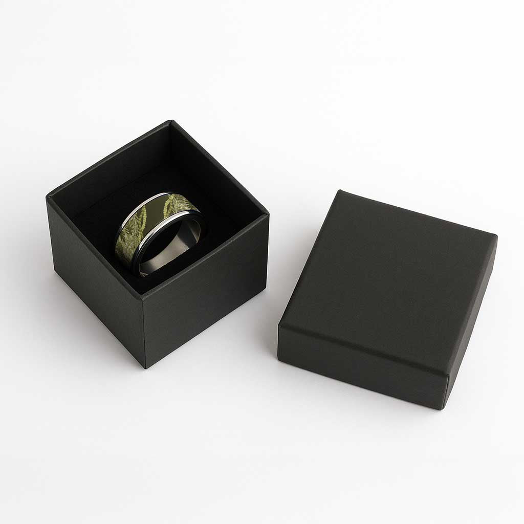 Hawaii Breadfruit Palaka Classic Ring Omaomao Maile Lei LT9 - Polynesian Pride