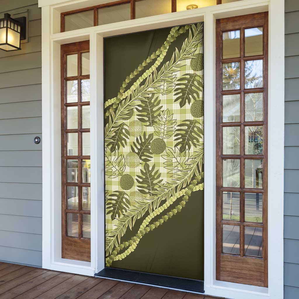 Hawaii Breadfruit Palaka Door Cover Omaomao Maile Lei - Polynesian Pride