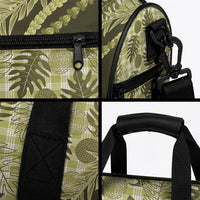 Hawaii Breadfruit Palaka Duffle Bag Omaomao Maile Lei