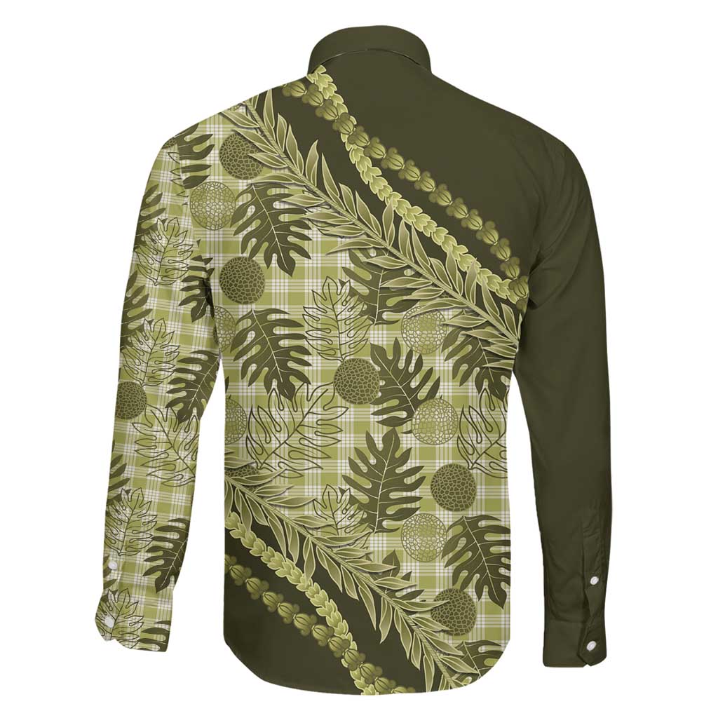 Hawaii Breadfruit Palaka Family Matching Puletasi and Hawaiian Shirt Omaomao Maile Lei LT9 - Polynesian Pride