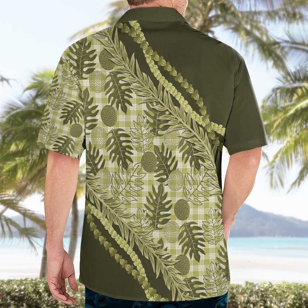 Hawaii Breadfruit Palaka Hawaiian Shirt Omaomao Maile Lei - Polynesian Pride