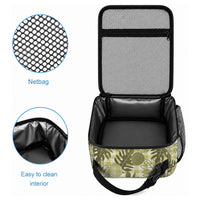Hawaii Breadfruit Palaka Lunch Bag Omaomao Maile Lei
