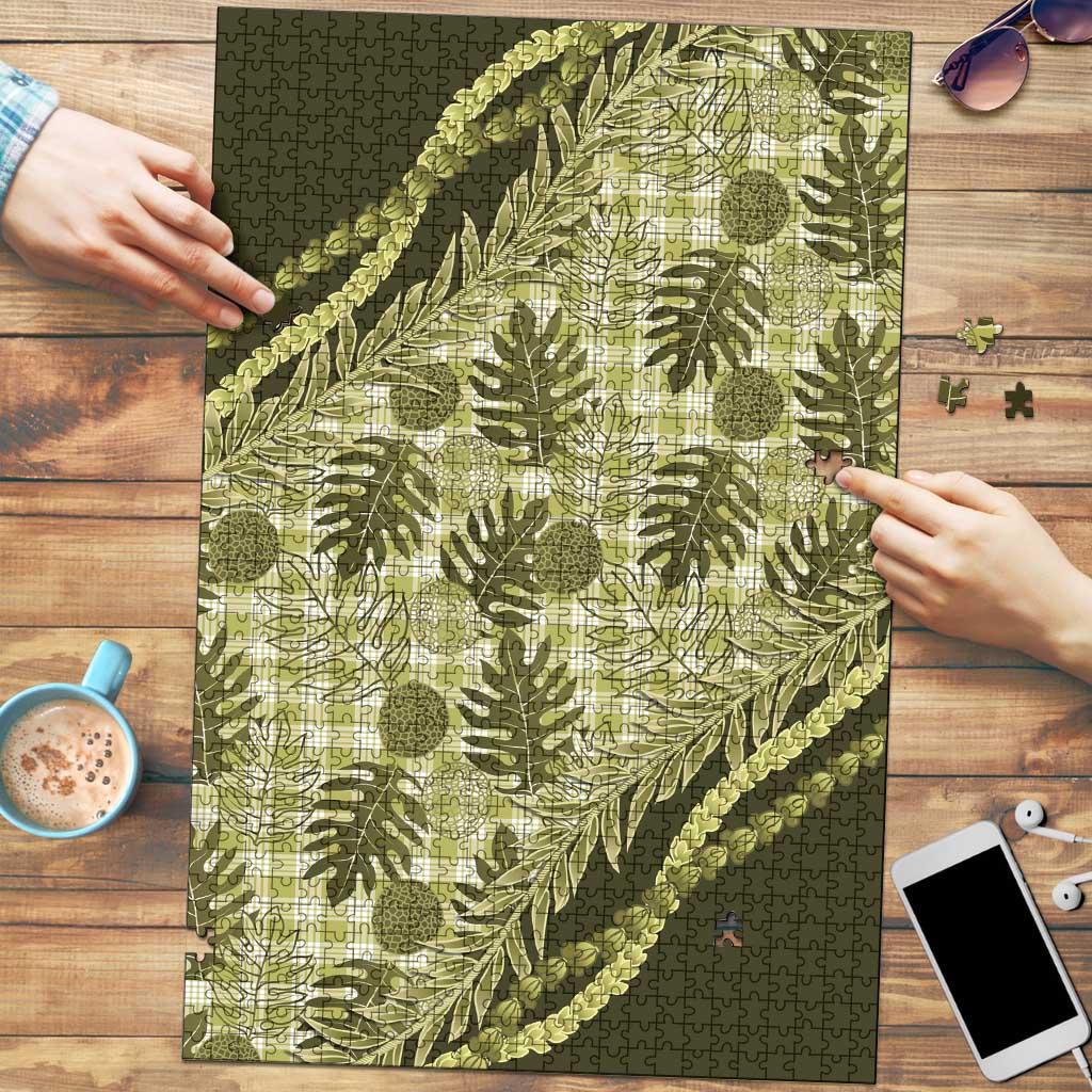 Hawaii Breadfruit Palaka Puzzle Omaomao Maile Lei - Polynesian Pride