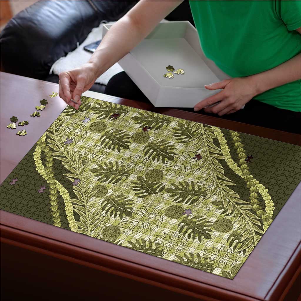 Hawaii Breadfruit Palaka Puzzle Omaomao Maile Lei - Polynesian Pride