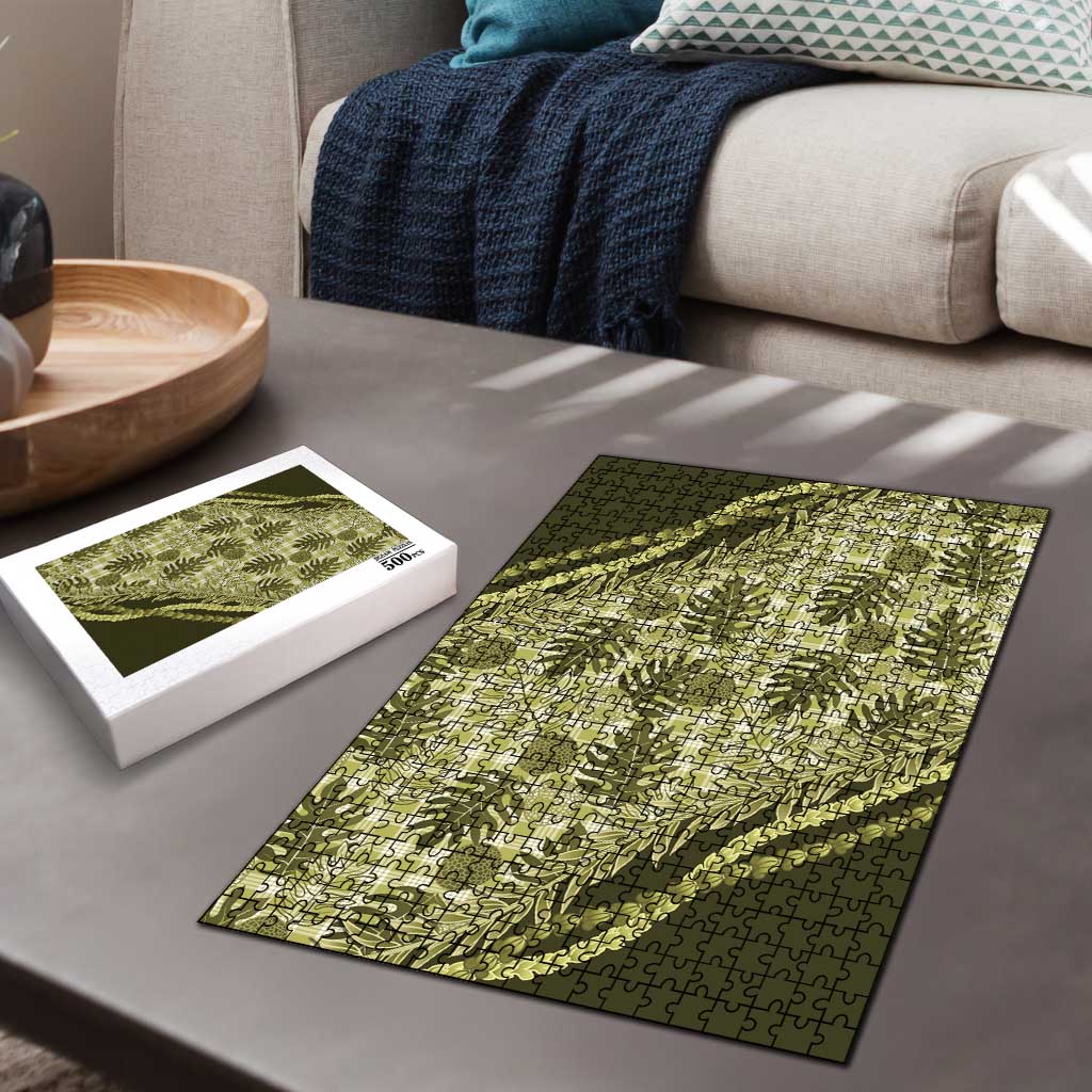 Hawaii Breadfruit Palaka Puzzle Omaomao Maile Lei - Polynesian Pride