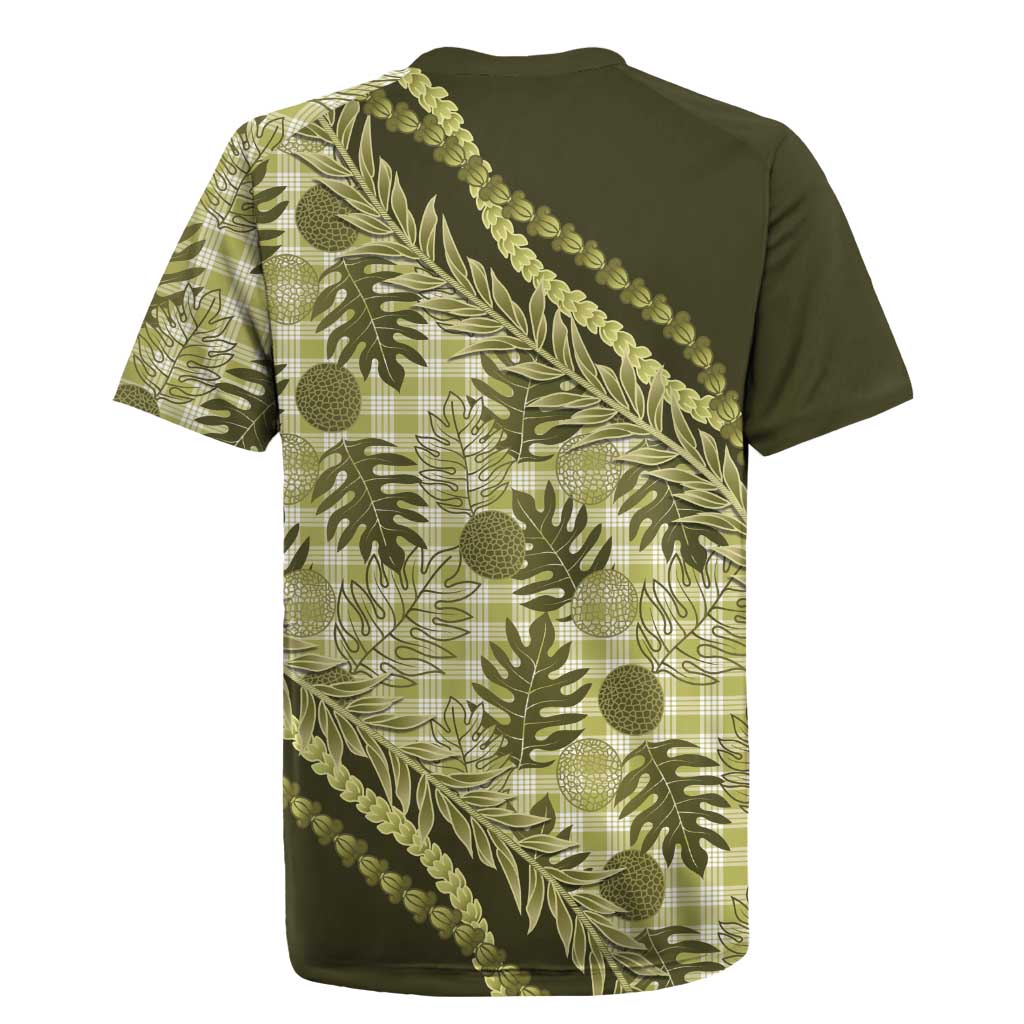 Hawaii Breadfruit Palaka Rugby Jersey Omaomao Maile Lei LT9 - Polynesian Pride