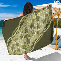 Hawaii Breadfruit Palaka Sarong Omaomao Maile Lei LT9 One Size 44 x 66 inches Green - Polynesian Pride