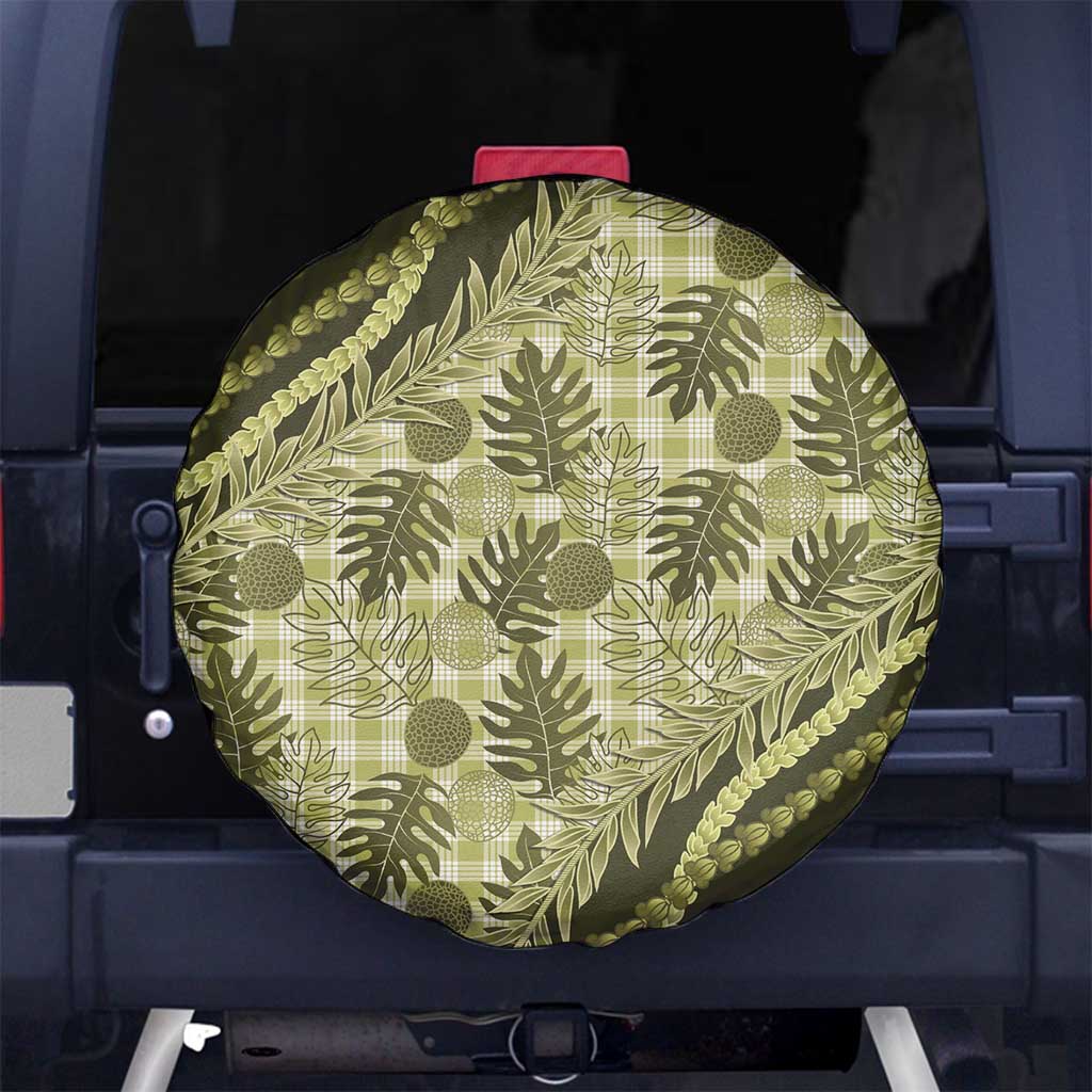 Hawaii Breadfruit Palaka Spare Tire Cover Omaomao Maile Lei - Polynesian Pride