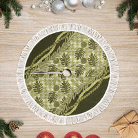 Hawaii Breadfruit Palaka Tree Skirt Omaomao Maile Lei - Polynesian Pride