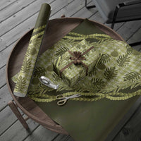 Hawaii Breadfruit Palaka Wrapping Paper Omaomao Maile Lei - Polynesian Pride