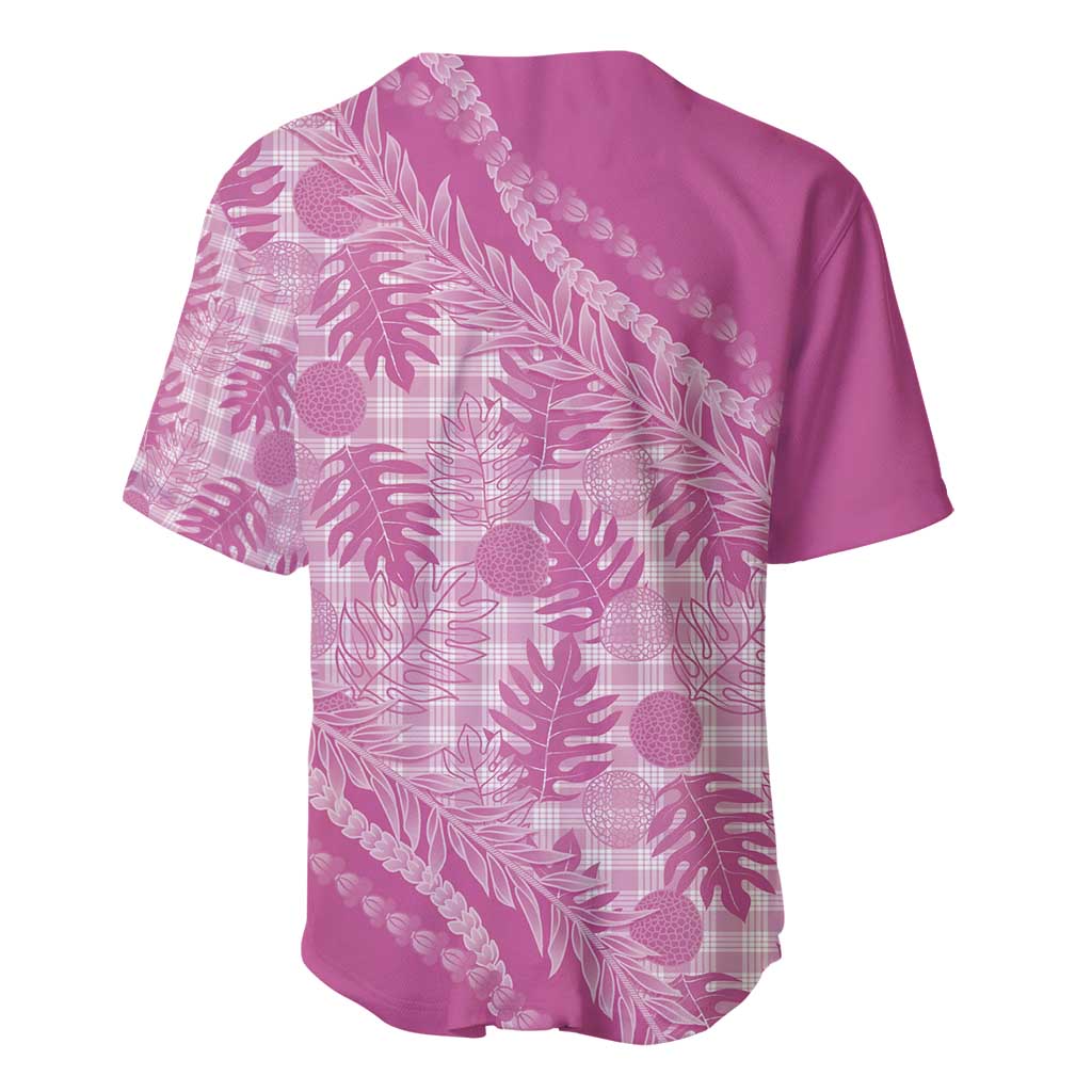 Hawaii Breadfruit Palaka Baseball Jersey Omaomao Ulaula Maile Lei - Polynesian Pride