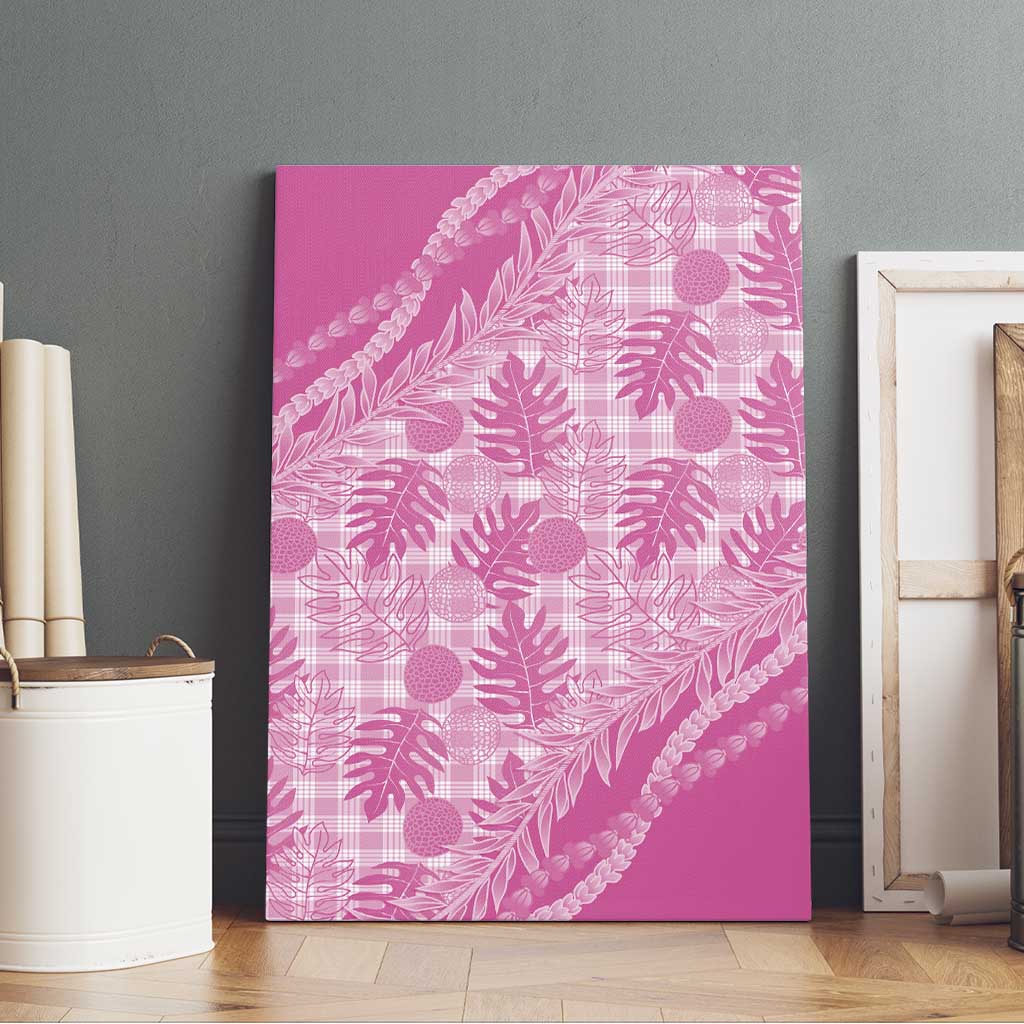 Hawaii Breadfruit Palaka Canvas Wall Art Omaomao Ulaula Maile Lei - Polynesian Pride
