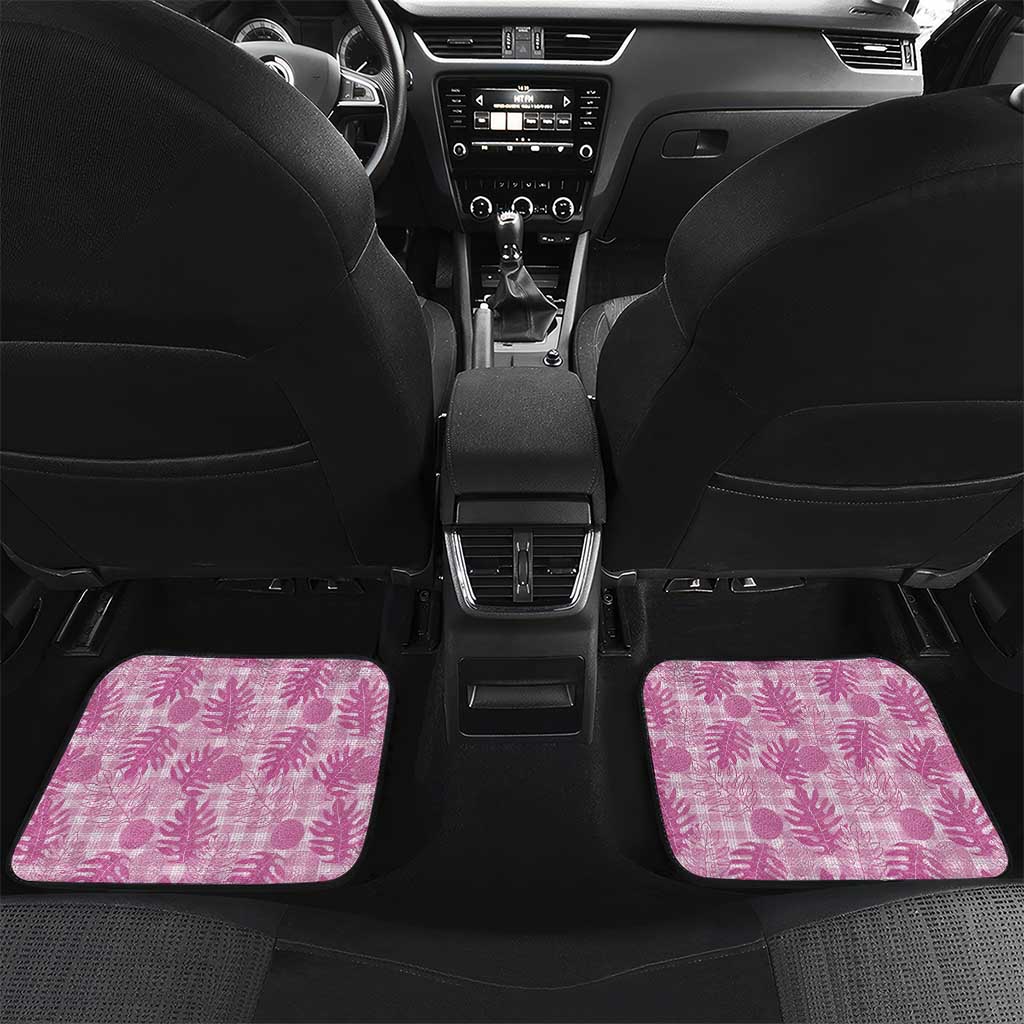 Hawaii Breadfruit Palaka Car Mats Omaomao Ulaula Maile Lei - Polynesian Pride