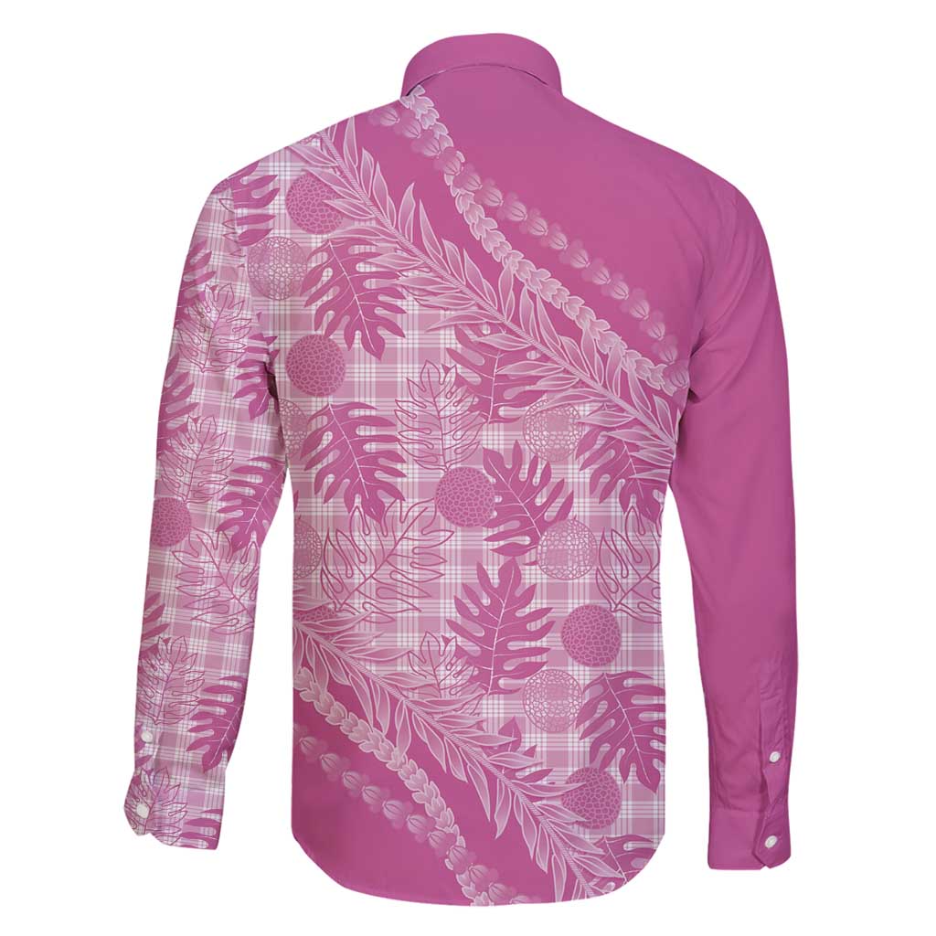 Hawaii Breadfruit Palaka Family Matching Off Shoulder Short Dress and Hawaiian Shirt Omaomao Ulaula Maile Lei - Polynesian Pride