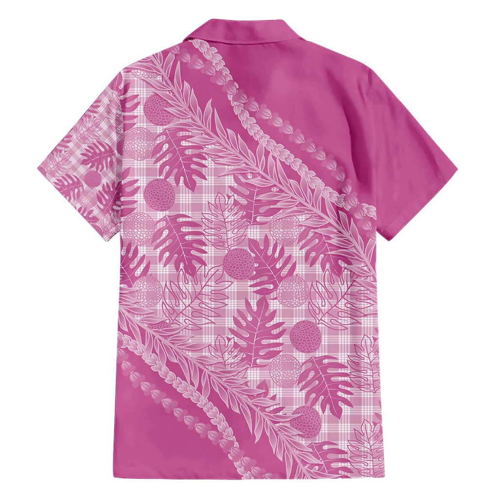 Hawaii Breadfruit Palaka Family Matching Short Sleeve Bodycon Dress and Hawaiian Shirt Omaomao Ulaula Maile Lei - Polynesian Pride