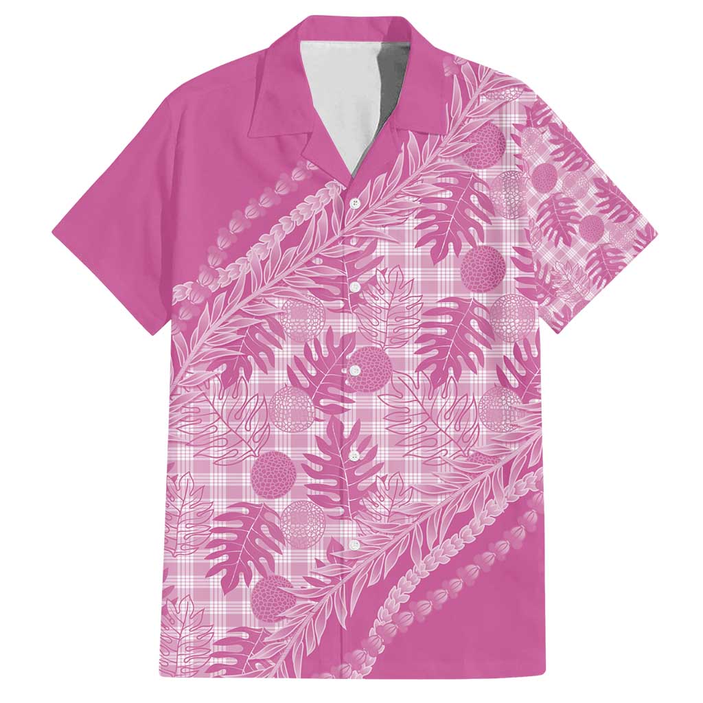 Hawaii Breadfruit Palaka Family Matching Tank Maxi Dress and Hawaiian Shirt Omaomao Ulaula Maile Lei - Polynesian Pride