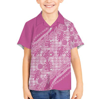 Hawaii Breadfruit Palaka Family Matching Tank Maxi Dress and Hawaiian Shirt Omaomao Ulaula Maile Lei - Polynesian Pride