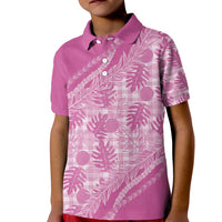 Hawaii Breadfruit Palaka Kid Polo Shirt Omaomao Ulaula Maile Lei - Polynesian Pride