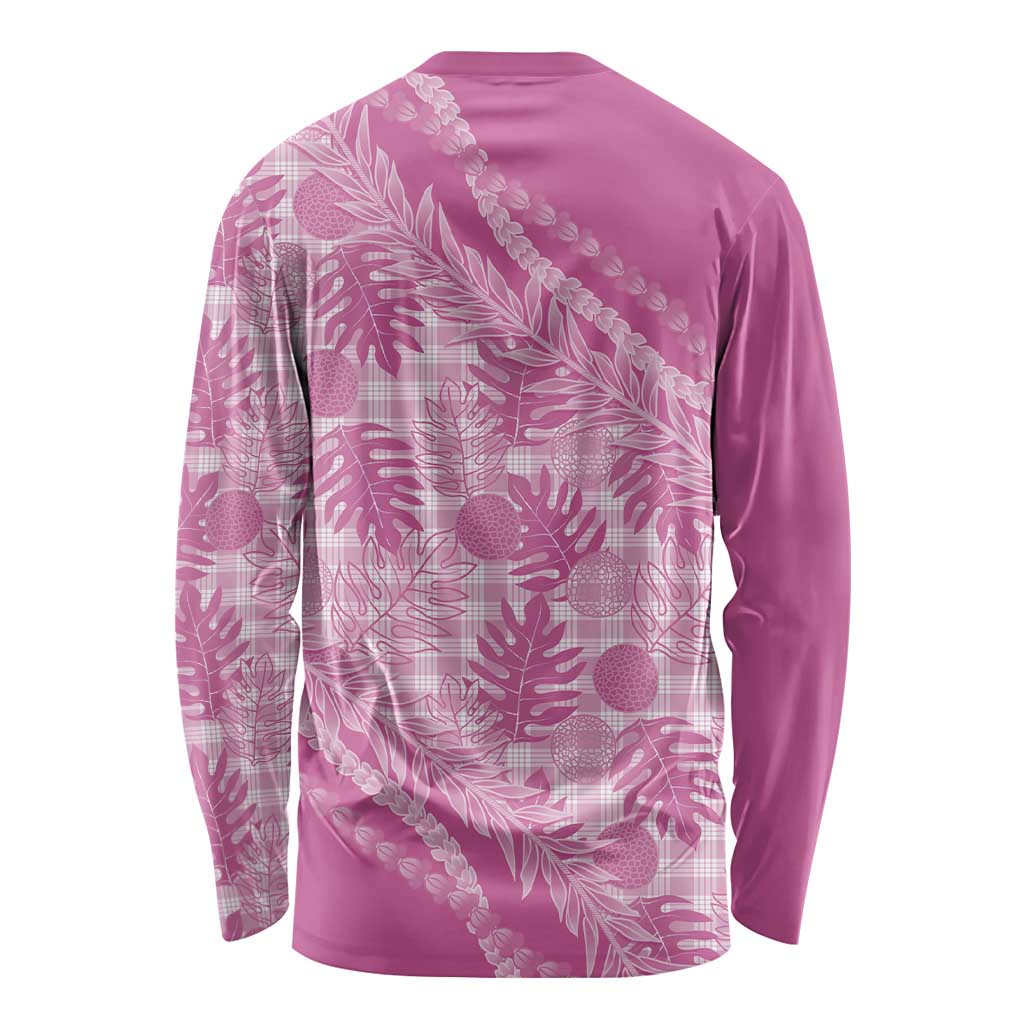 Hawaii Breadfruit Palaka Long Sleeve Shirt Omaomao Ulaula Maile Lei - Polynesian Pride