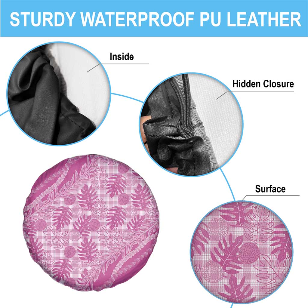 Hawaii Breadfruit Palaka Spare Tire Cover Omaomao Ulaula Maile Lei - Polynesian Pride