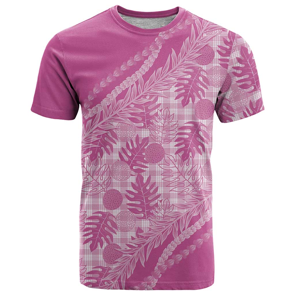 Hawaii Breadfruit Palaka T Shirt Omaomao Ulaula Maile Lei - Polynesian Pride