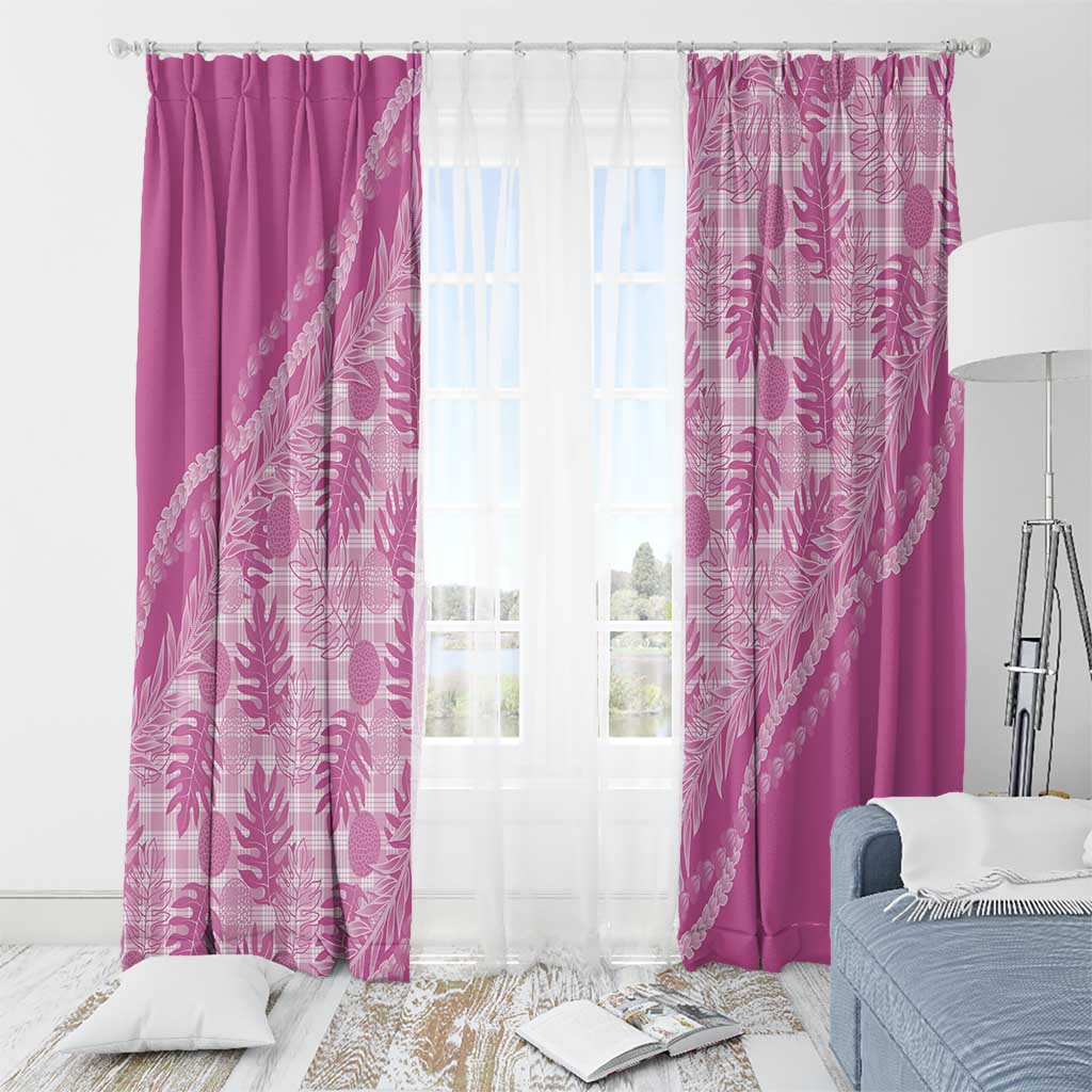 Hawaii Breadfruit Palaka Window Curtain Omaomao Ulaula Maile Lei - Polynesian Pride