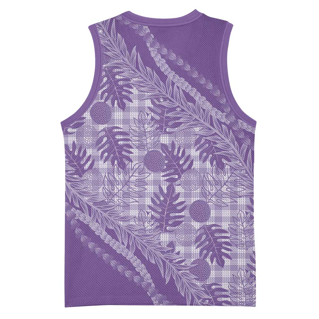 Hawaii Breadfruit Palaka Basketball Jersey Poni Maile Lei - Polynesian Pride