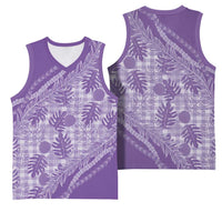 Hawaii Breadfruit Palaka Basketball Jersey Poni Maile Lei - Polynesian Pride