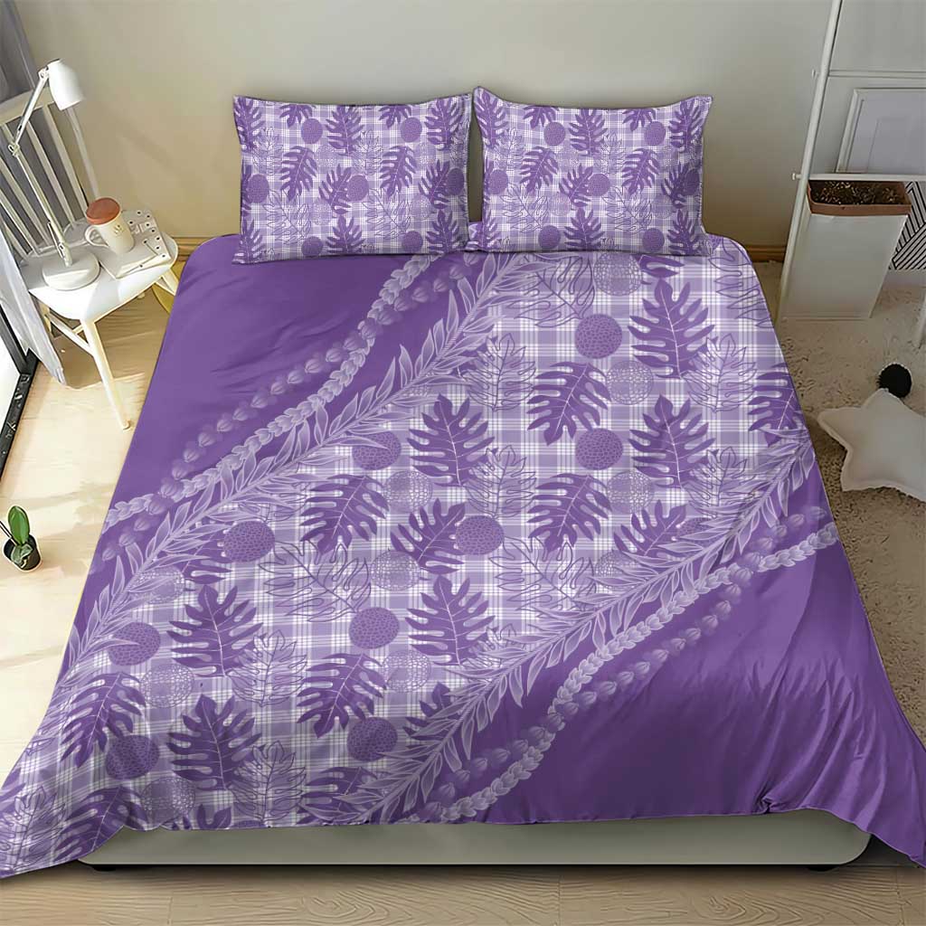 Hawaii Breadfruit Palaka Bedding Set Poni Maile Lei - Polynesian Pride