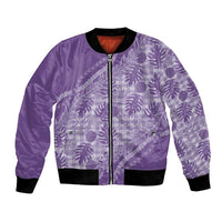 Hawaii Breadfruit Palaka Bomber Jacket Poni Maile Lei - Polynesian Pride