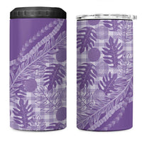 Hawaii Breadfruit Palaka 4 in 1 Can Cooler Tumbler Poni Maile Lei - Polynesian Pride