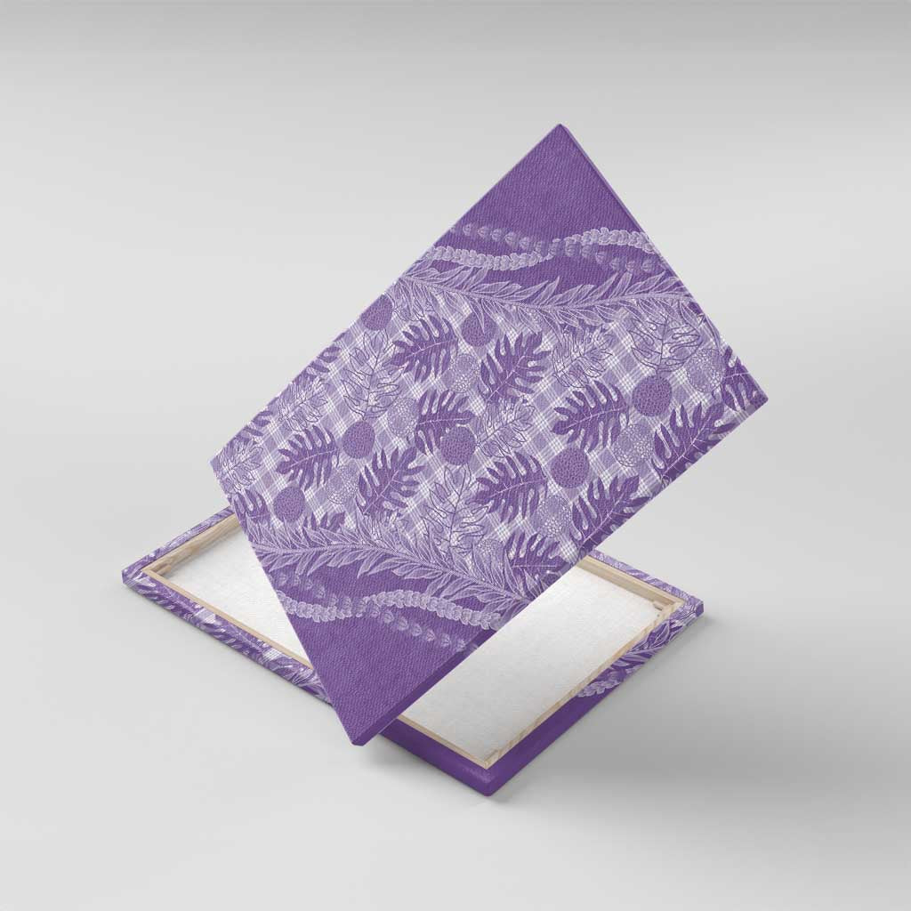 Hawaii Breadfruit Palaka Canvas Wall Art Poni Maile Lei - Polynesian Pride