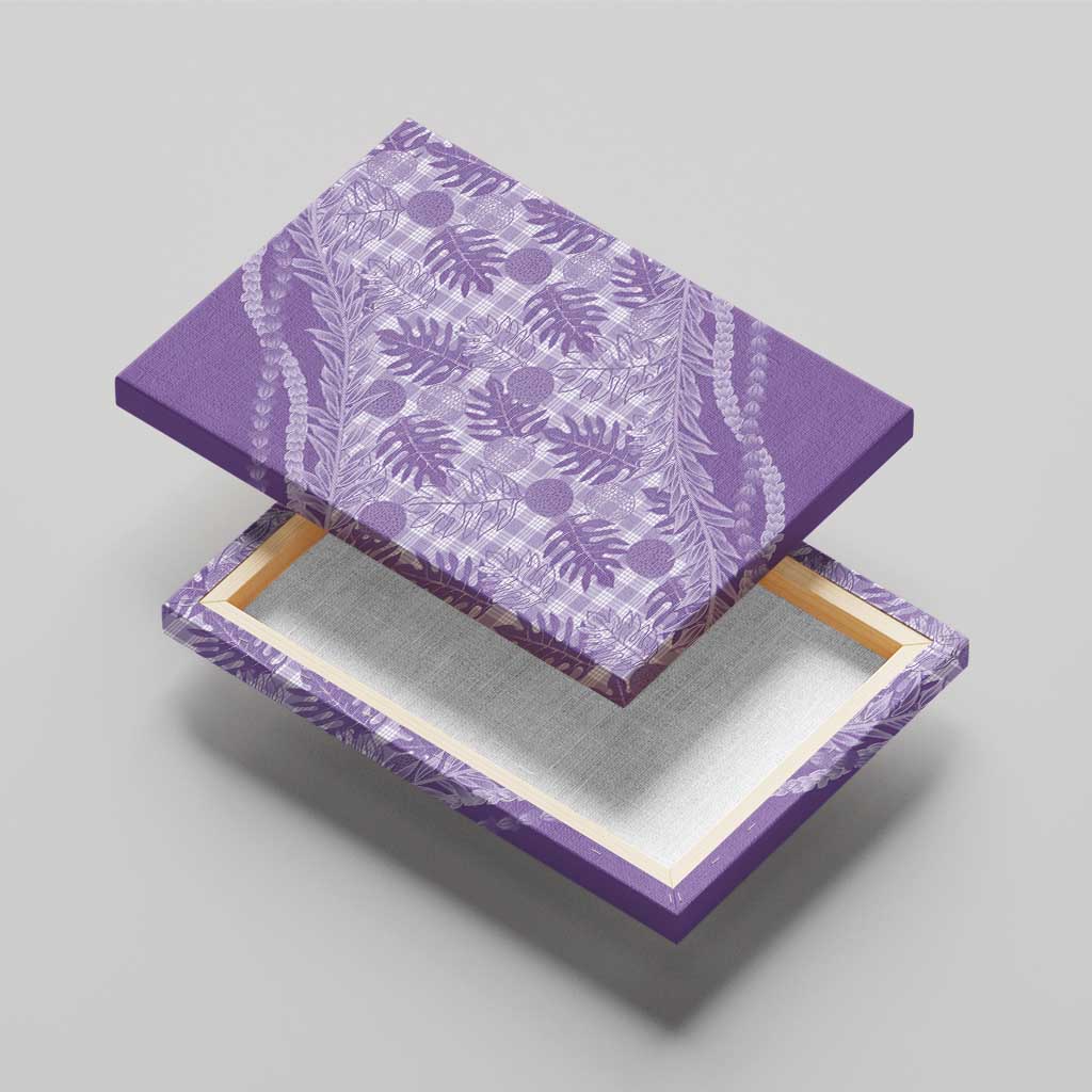 Hawaii Breadfruit Palaka Canvas Wall Art Poni Maile Lei - Polynesian Pride