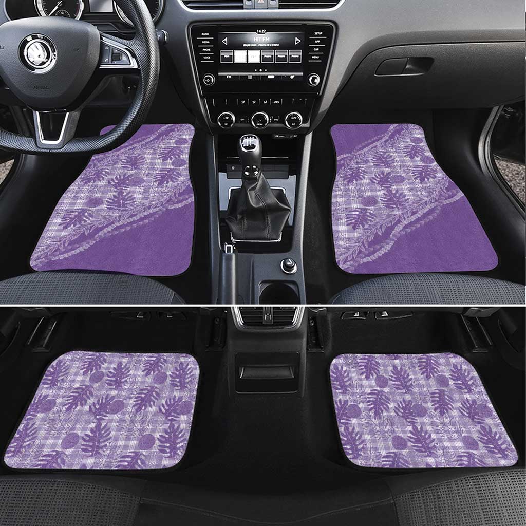 Hawaii Breadfruit Palaka Car Mats Poni Maile Lei - Polynesian Pride
