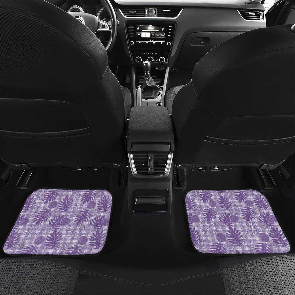 Hawaii Breadfruit Palaka Car Mats Poni Maile Lei - Polynesian Pride