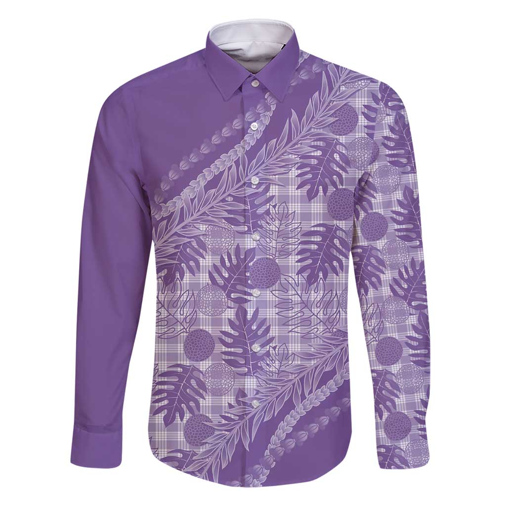 Hawaii Breadfruit Palaka Family Matching Tank Maxi Dress and Hawaiian Shirt Poni Maile Lei - Polynesian Pride